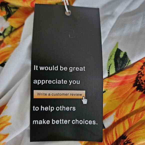 NWT Sunflower Floral Button-Front Maxi Dress Women’s S Elastic Waist Casual Sun - Picture 7 of 7